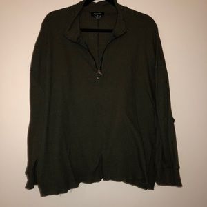 Cropped half zip top